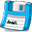 Floppy-light blue icon